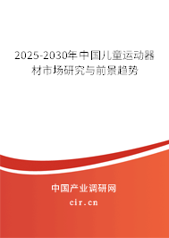 2025-2030年中國兒童運動器材市場研究與前景趨勢