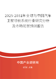 2024-2030年全球與中國汽車衛(wèi)星導(dǎo)航系統(tǒng)行業(yè)研究分析及市場前景預(yù)測報告