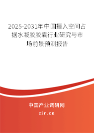 2024-2030年中國攝入空間占據(jù)水凝膠膠囊行業(yè)研究與市場前景預(yù)測報告