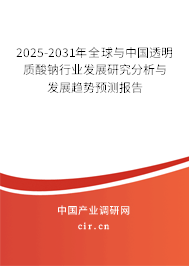 2025-2031年全球與中國透明質(zhì)酸鈉行業(yè)發(fā)展研究分析與發(fā)展趨勢預(yù)測報告