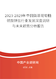 2023-2029年中國(guó)氨基葡萄糖硫酸鉀鹽行業(yè)發(fā)展深度調(diào)研與未來(lái)趨勢(shì)分析報(bào)告