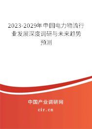 2023-2029年中國電力物流行業(yè)發(fā)展深度調(diào)研與未來趨勢預測