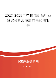 2023-2029年中國(guó)電煎板行業(yè)研究分析及發(fā)展前景預(yù)測(cè)報(bào)告