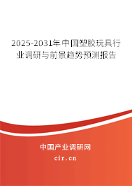 2025-2031年中國(guó)塑膠玩具行業(yè)調(diào)研與前景趨勢(shì)預(yù)測(cè)報(bào)告