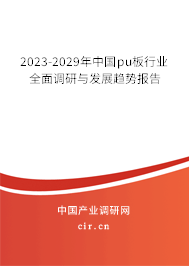 2023-2029年中國pu板行業(yè)全面調(diào)研與發(fā)展趨勢報告