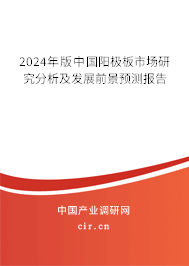 2024年版中國(guó)陽(yáng)極板市場(chǎng)研究分析及發(fā)展前景預(yù)測(cè)報(bào)告