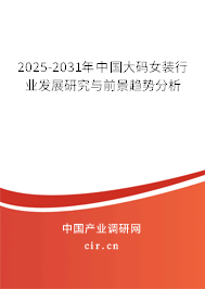 2025-2031年中國(guó)大碼女裝行業(yè)發(fā)展研究與前景趨勢(shì)分析