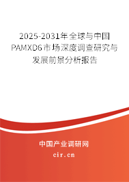 2024-2030年全球與中國PAMXD6市場深度調查研究與發(fā)展前景分析報告