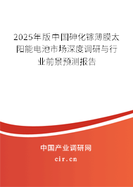 2024年版中國砷化鎵薄膜太陽能電池市場深度調(diào)研與行業(yè)前景預(yù)測報(bào)告