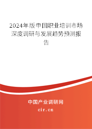 2024年版中國職業(yè)培訓(xùn)市場深度調(diào)研與發(fā)展趨勢預(yù)測報(bào)告