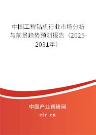 中國工程鉆機行業(yè)市場分析與前景趨勢預(yù)測報告（2025-2031年）