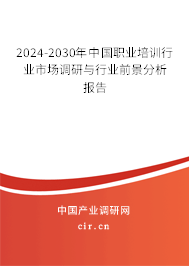 2024-2030年中國(guó)職業(yè)培訓(xùn)行業(yè)市場(chǎng)調(diào)研與行業(yè)前景分析報(bào)告