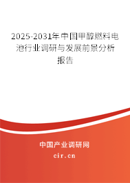 2025-2031年中國甲醇燃料電池行業(yè)調研與發(fā)展前景分析報告