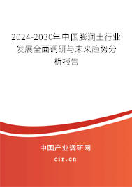 2024-2030年中國膨潤土行業(yè)發(fā)展全面調(diào)研與未來趨勢分析報告