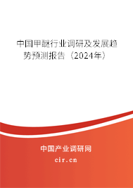 中國甲醚行業(yè)調(diào)研及發(fā)展趨勢預(yù)測報告（2024年）