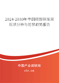 2024-2030年中國碳酸鎘發(fā)展現(xiàn)狀分析與前景趨勢報告