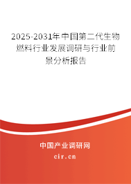 2025-2031年中國第二代生物燃料行業(yè)發(fā)展調研與行業(yè)前景分析報告