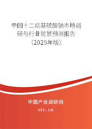 中國十二烷基硫酸鈉市場調(diào)研與行業(yè)前景預(yù)測報(bào)告（2025年版）