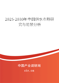 2025-2030年中國供水市場研究與前景分析