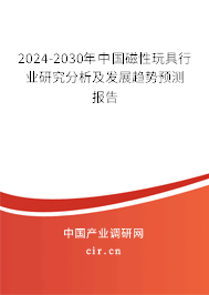 2024-2030年中國磁性玩具行業(yè)研究分析及發(fā)展趨勢預(yù)測報告