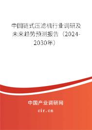 中國鏈式壓濾機行業(yè)調(diào)研及未來趨勢預(yù)測報告（2024-2030年）