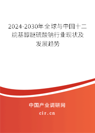 2024-2030年全球與中國(guó)十二烷基醇醚硫酸鈉行業(yè)現(xiàn)狀及發(fā)展趨勢(shì)