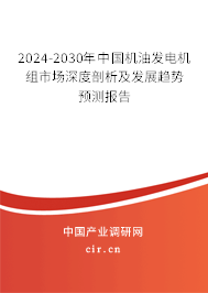 2024-2030年中國(guó)機(jī)油發(fā)電機(jī)組市場(chǎng)深度剖析及發(fā)展趨勢(shì)預(yù)測(cè)報(bào)告