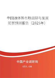 中國通體磚市場調(diào)研與發(fā)展前景預(yù)測報告（2025年）