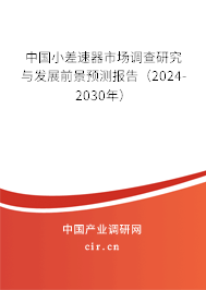 中國(guó)小差速器市場(chǎng)調(diào)查研究與發(fā)展前景預(yù)測(cè)報(bào)告（2024-2030年）