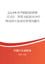 2024年版中國(guó)銅銦鎵硒（CIGS）薄膜太陽(yáng)能電池市場(chǎng)調(diào)研與發(fā)展前景預(yù)測(cè)報(bào)告