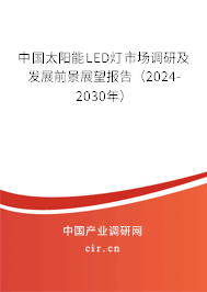 中國太陽能LED燈市場調(diào)研及發(fā)展前景展望報(bào)告（2024-2030年）