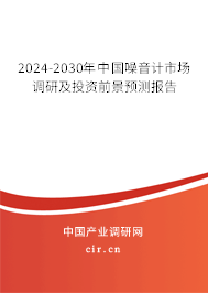 2024-2030年中國噪音計市場調研及投資前景預測報告