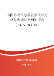 中國防腐蝕涂層發(fā)展現(xiàn)狀分析與市場前景預測報告（2025-2031年）