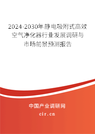 2024-2030年靜電吸附式高效空氣凈化器行業(yè)發(fā)展調(diào)研與市場前景預(yù)測報告