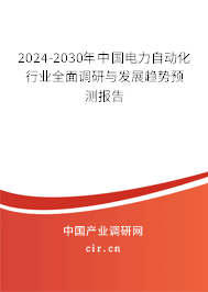 2024-2030年中國電力自動化行業(yè)全面調(diào)研與發(fā)展趨勢預(yù)測報(bào)告