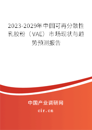 2023-2029年中國可再分散性乳膠粉（VAE）市場現(xiàn)狀與趨勢預測報告