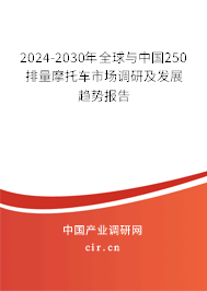 2024-2030年全球與中國250 排量摩托車市場調研及發(fā)展趨勢報告