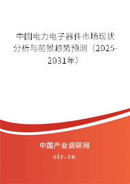 中國(guó)電力電子器件市場(chǎng)現(xiàn)狀分析與前景趨勢(shì)預(yù)測(cè)（2025-2031年）