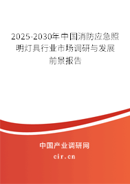 2025-2030年中國消防應(yīng)急照明燈具行業(yè)市場調(diào)研與發(fā)展前景報(bào)告