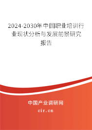 2024-2030年中國職業(yè)培訓(xùn)行業(yè)現(xiàn)狀分析與發(fā)展前景研究報告