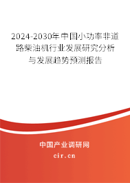 2024-2030年中國小功率非道路柴油機行業(yè)發(fā)展研究分析與發(fā)展趨勢預(yù)測報告