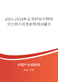 2025-2031年云南焊絲市場研究分析與前景趨勢預(yù)測報(bào)告