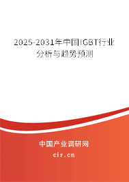 2025-2031年中國IGBT行業(yè)分析與趨勢預測