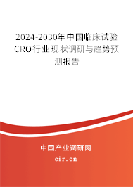 2024-2030年中國臨床試驗CRO行業(yè)現(xiàn)狀調(diào)研與趨勢預測報告