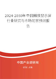 2024-2030年中國觸摸顯示屏行業(yè)研究與市場前景預(yù)測報(bào)告