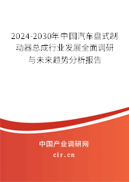 2024-2030年中國汽車盤式制動器總成行業(yè)發(fā)展全面調(diào)研與未來趨勢分析報告