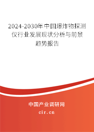 2024-2030年中國爆炸物探測儀行業(yè)發(fā)展現(xiàn)狀分析與前景趨勢報告