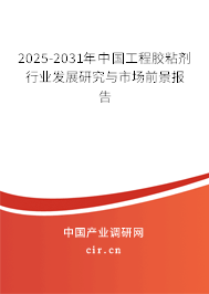 2025-2031年中國工程膠粘劑行業(yè)發(fā)展研究與市場前景報告