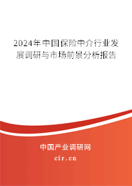 2024年中國保險中介行業(yè)發(fā)展調(diào)研與市場前景分析報告