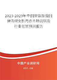 2023-2029年中國(guó)聚氨酯慢回彈海綿女性內(nèi)衣市場(chǎng)調(diào)研及行業(yè)前景預(yù)測(cè)報(bào)告